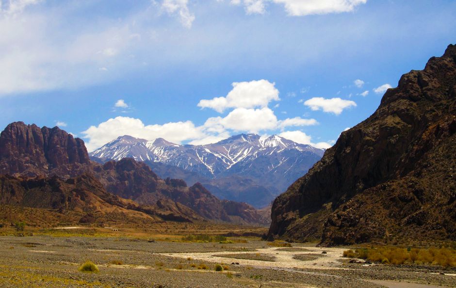 Andean mountain landscape in Mendoza province, Argentina
