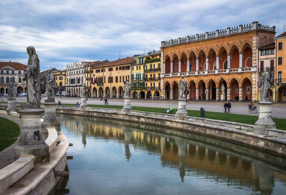 Statues beside the canal at Prato della Valle in Padua